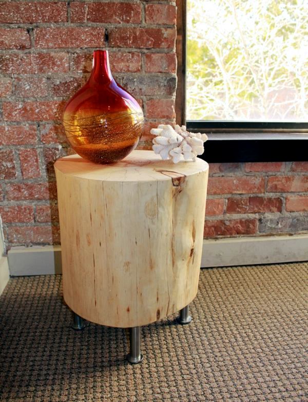 Recycled stump use in interior design and decoration - Creative ideas inspired by nature