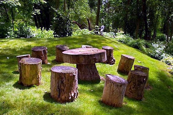 Recycled Stump Use In Interior Design And Decoration Creative