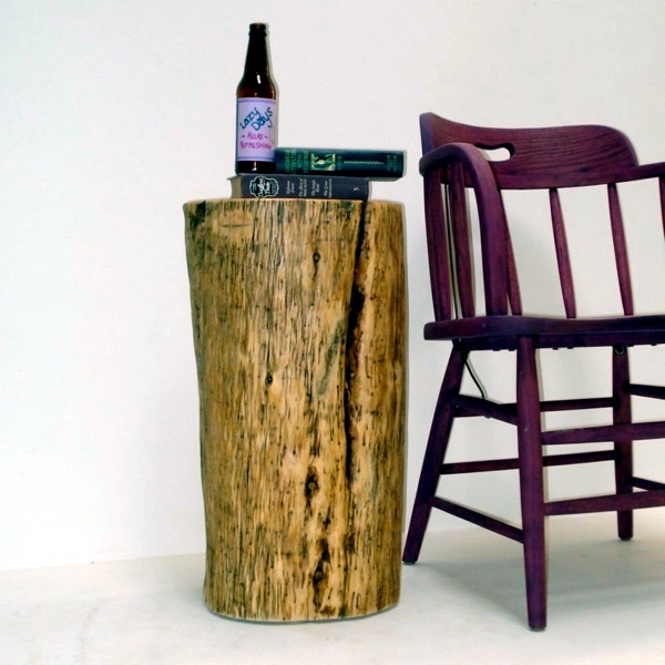 Recycled stump use in interior design and decoration - Creative ideas inspired by nature