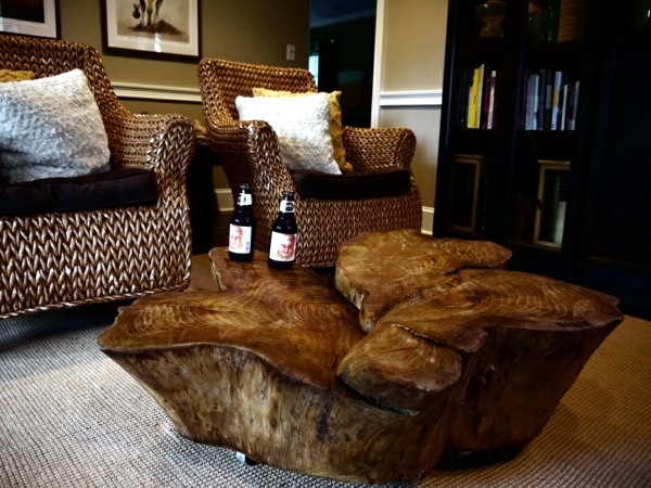 Recycled stump use in interior design and decoration - Creative ideas inspired by nature