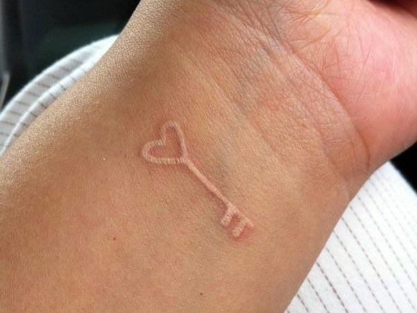 Horny Tattoo Templates and Designs in White
