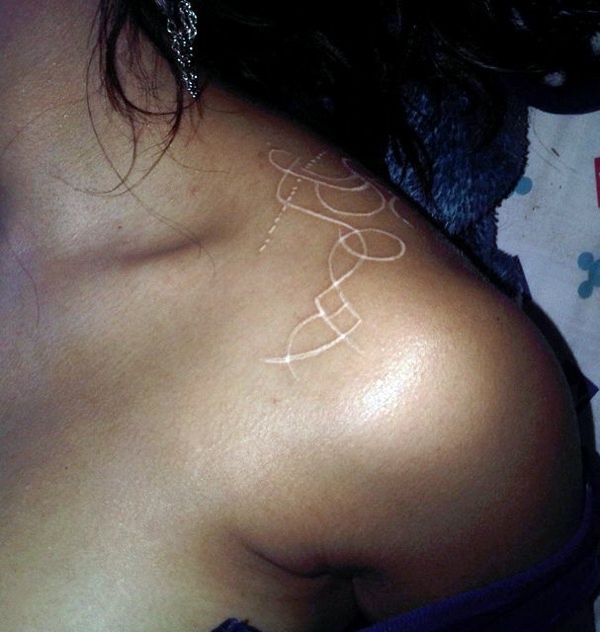 Horny Tattoo Templates and Designs in White