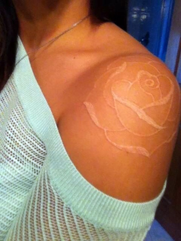 Horny Tattoo Templates and Designs in White