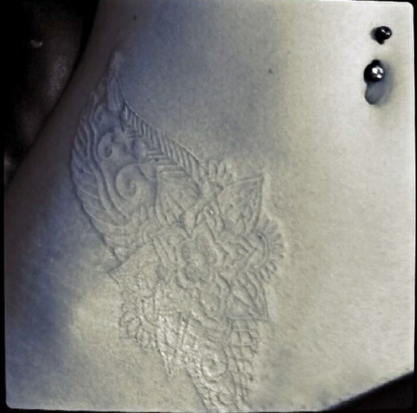 Horny Tattoo Templates and Designs in White