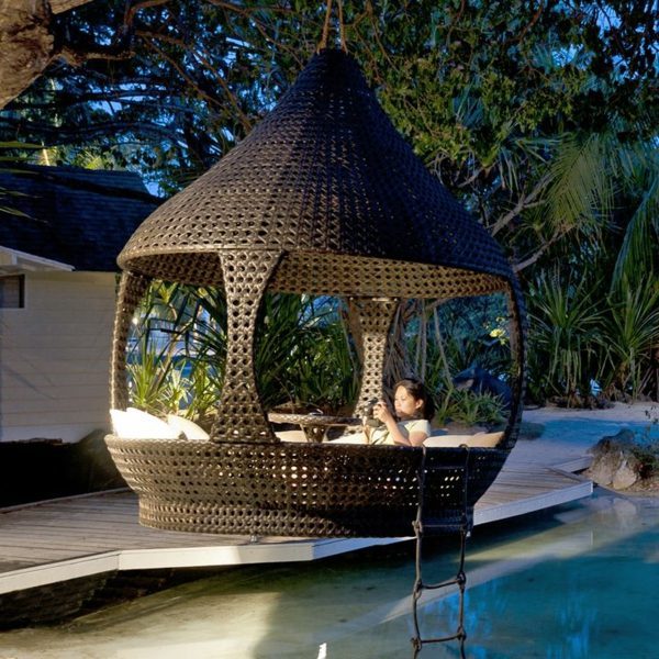45 Outdoor rattan furniture - modern garden furniture set and lounge chair
