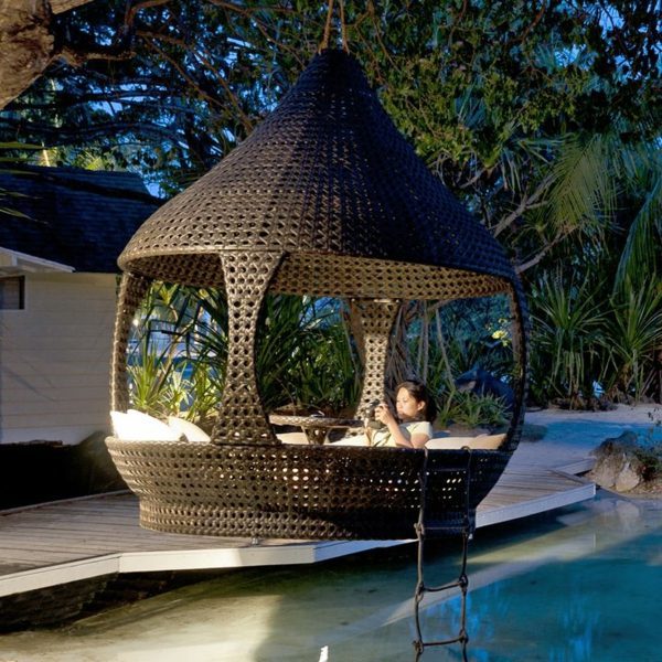 45 Outdoor rattan furniture - modern garden furniture set and lounge chair