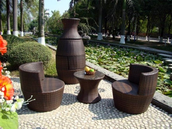 45 Outdoor rattan furniture - modern garden furniture set and lounge chair