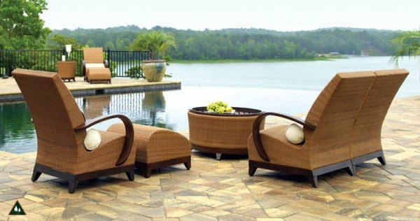 45 Outdoor rattan furniture - modern garden furniture set and lounge chair