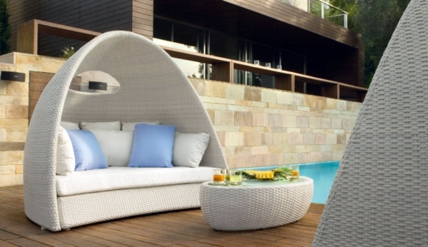 45 Outdoor rattan furniture - modern garden furniture set and lounge chair