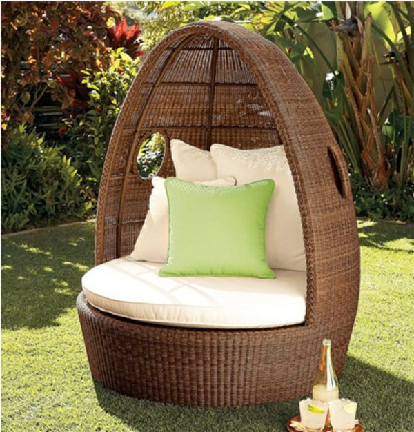 45 Outdoor rattan furniture - modern garden furniture set and lounge chair