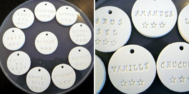 Decorative labels to organize the kitchen