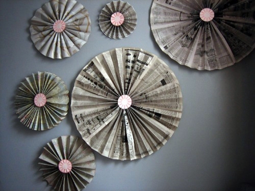 DIY decoration from newspaper