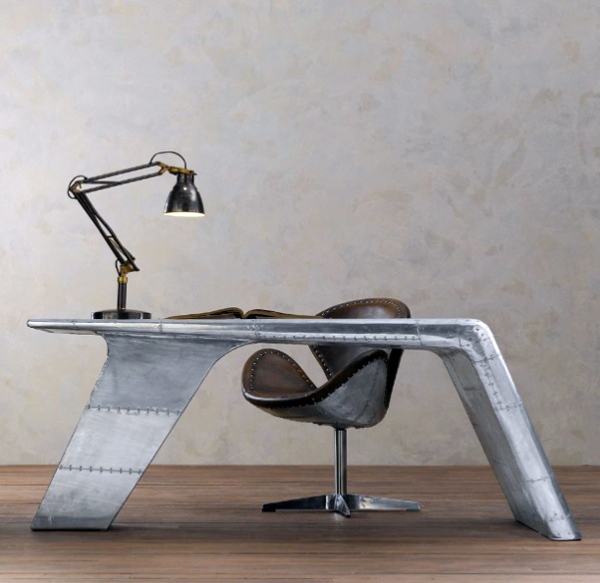 Modern airplane wing desk from Restoration Hardware Avso