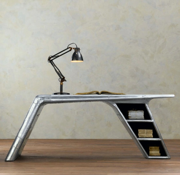 Modern airplane wing desk from Restoration Hardware