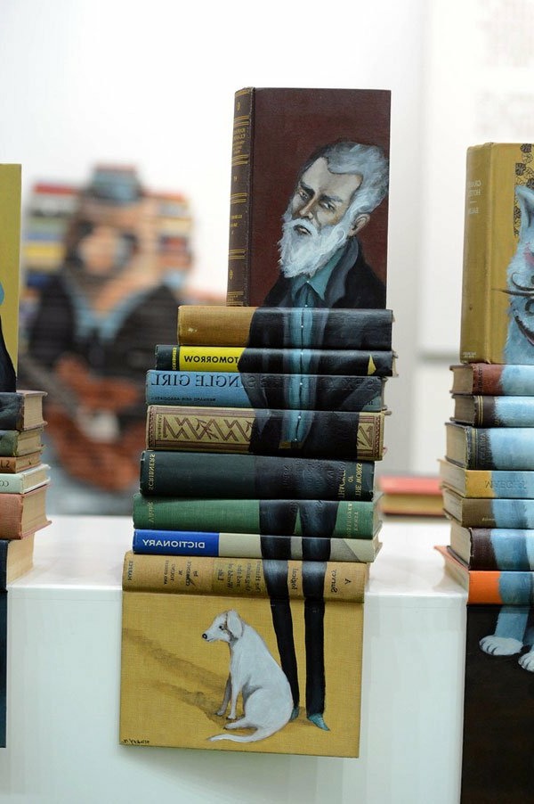 Whimsical paintings from books by Mike Stilkey Whimsical paintings from books by Mike Stilkey