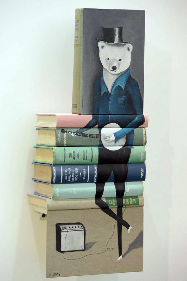 Whimsical paintings from books by Mike Stilkey Whimsical paintings from books by Mike Stilkey
