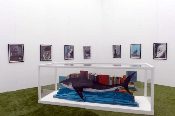 Whimsical paintings from books by Mike Stilkey Whimsical paintings from books by Mike Stilkey