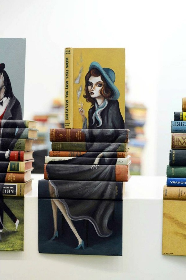 Whimsical paintings from books by Mike Stilkey Whimsical paintings from books by Mike Stilkey
