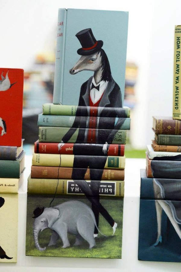 Whimsical paintings from books by Mike Stilkey Whimsical paintings from books by Mike Stilkey
