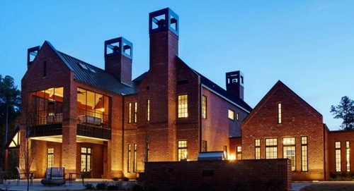 Family, Fundraising and familiar house design - modern residence of brick