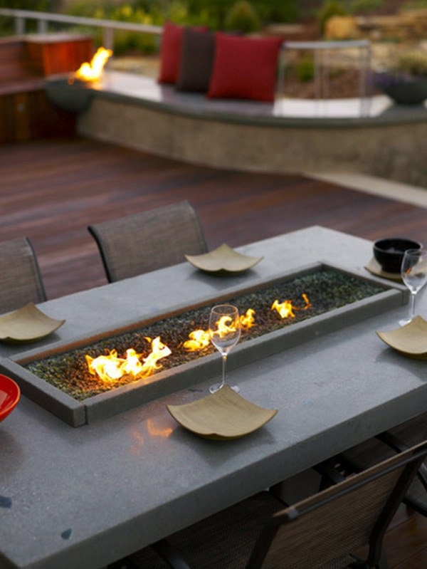 Garden Furniture Ideas - Ask the wooden garden table in the center