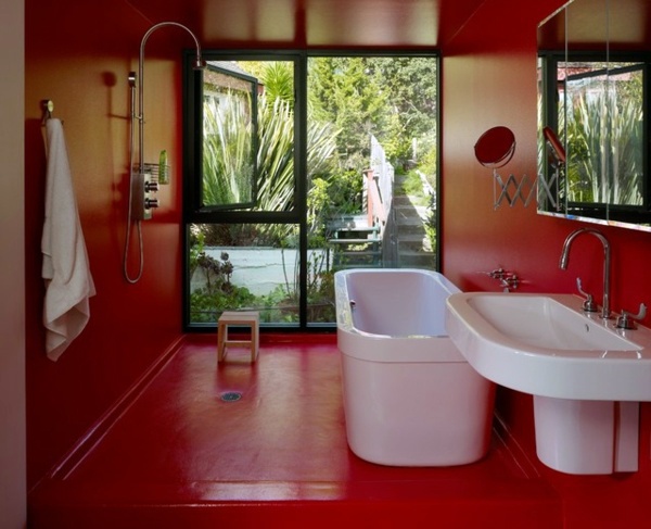 Design with Color: When to use red in the bathroom? Design with Color: When to use red in the bathroom?