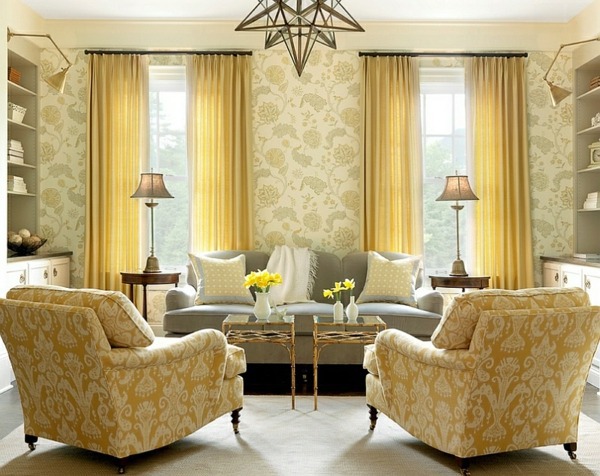 Living Room Color Scheme Gray And Yellow Interior Design