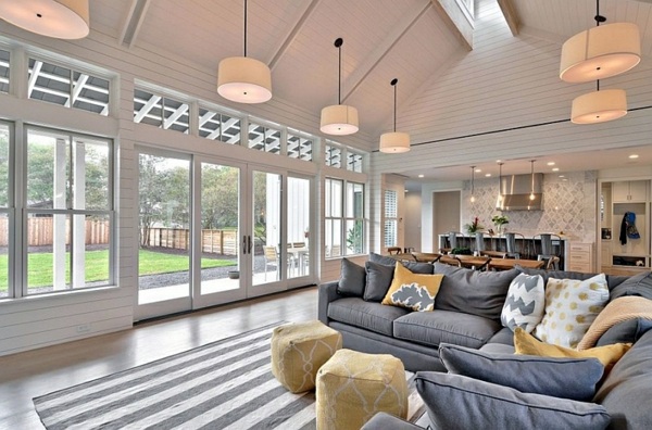 Living room color scheme - gray and yellow Living room color scheme - gray and yellow