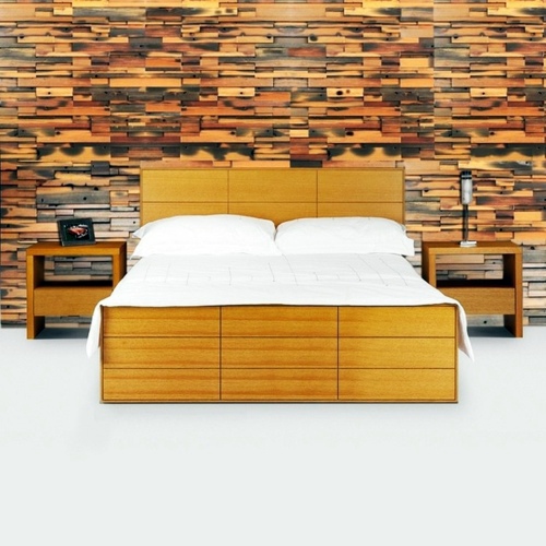 Original and chic ideas - Stylish wall decoration made of real wood