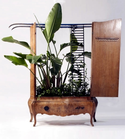 Recycled furniture used as plant containers by Peter Bottazzi and Denise Bonapace Recycled furniture used as plant containers by Peter Bottazzi and Denise Bonapace
