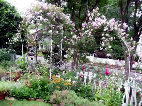 Pergola made of wood or metal for a southern flair in the garden