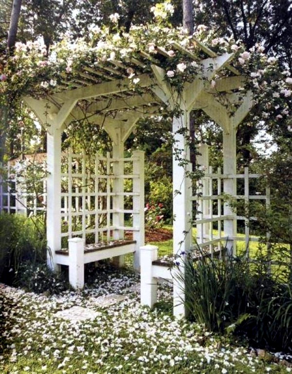 Pergola made of wood or metal for a southern flair in the garden Pergola made of wood or metal for a southern flair in the garden
