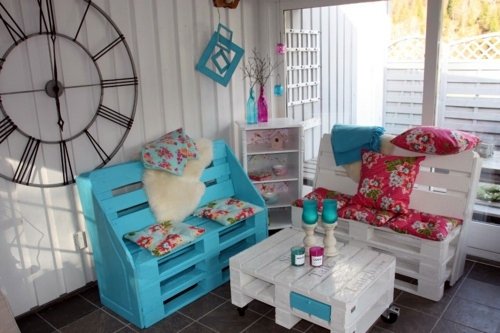 Cool Furniture from Euro pallets - 55 craft ideas for recycled wooden pallets