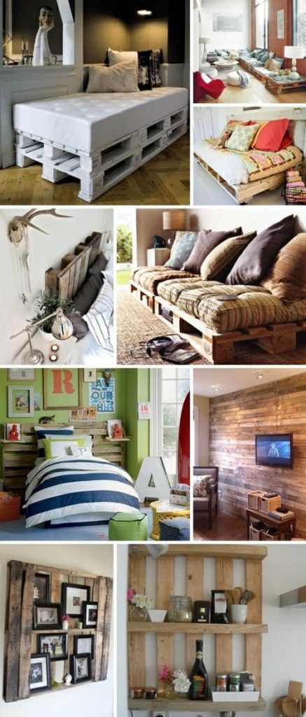 Cool Furniture from Euro pallets - 55 craft ideas for recycled wooden pallets