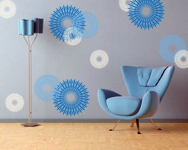 Farben - Slate blue wall - wall design ideas with blue hues