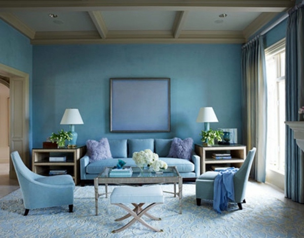 Slate blue wall - wall design ideas with blue hues