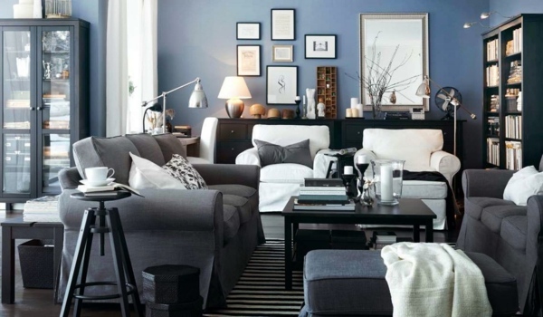 Slate Blue Wall Wall Design Ideas With Blue Hues