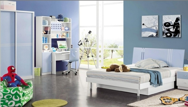 Slate Blue Wall Wall Design Ideas With Blue Hues
