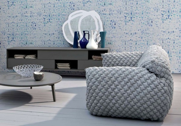 Designer sofa with removable cover by Nuvola