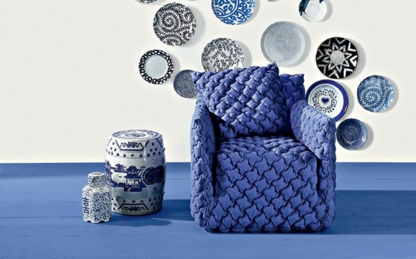 Designer sofa with removable cover by Nuvola