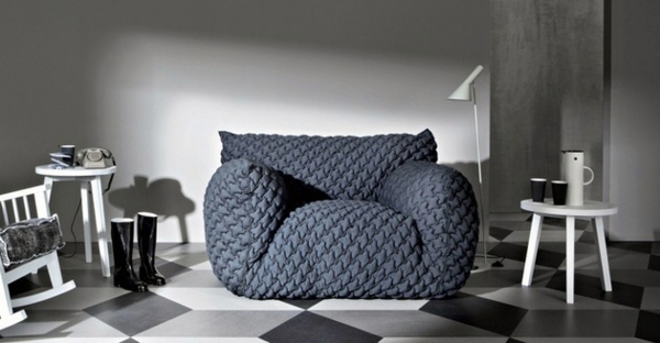 Designer sofa with removable cover by Nuvola