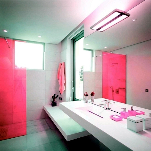 In color bathed: elegant ideas for pink bathroom designs