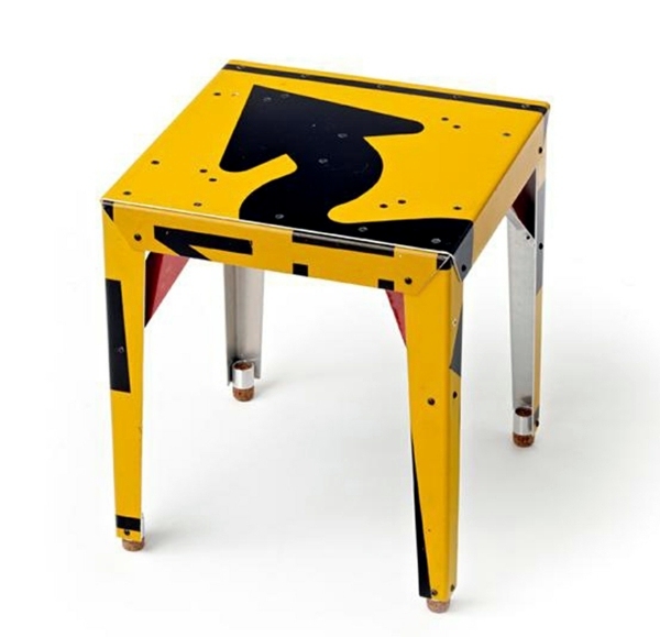 Cool designer furniture from old traffic signs