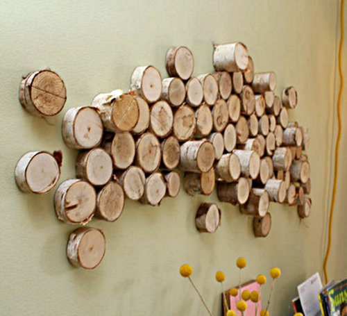 10 original ideas for decorating with wood slices