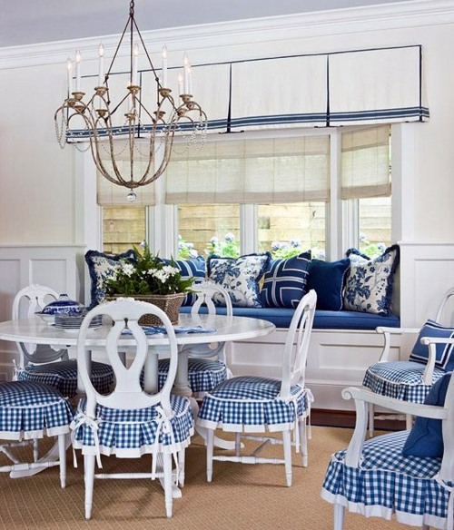 Cotton Fabric And Vintage Style In Your Kitchen Interior Design Ideas Avso Org Cotton Fabric And Vintage Style In Your, Royal Blue Dining Room Chair Cushions