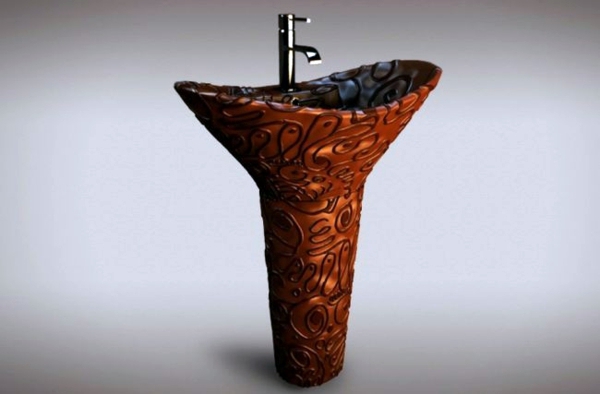 Badeinrichtung - Modern bathroom furniture made entirely of chocolate