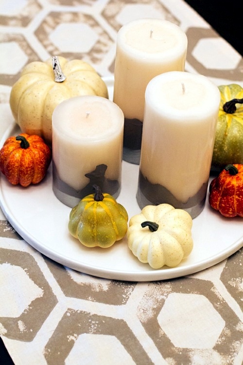 Make original decoration candles and lanterns themselves