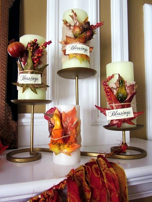 Make original decoration candles and lanterns themselves