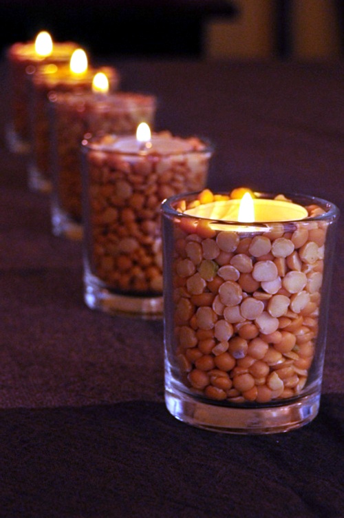 Make original decoration candles and lanterns themselves