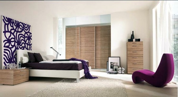 Bedroom wall design - wall decoration behind the bed